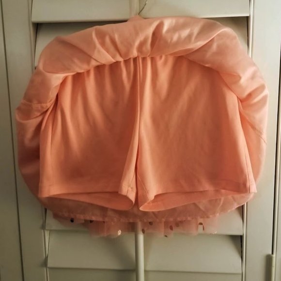 JUSTICE | Girl's Skorts | Peachy Pink | Rainbow Dots | Size 10 - Picture 6 of 7